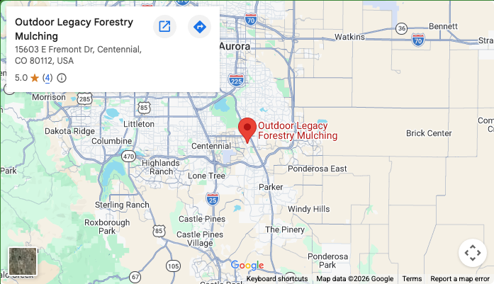 Map showing Outdoor Legacy in Centennial, Colorado
